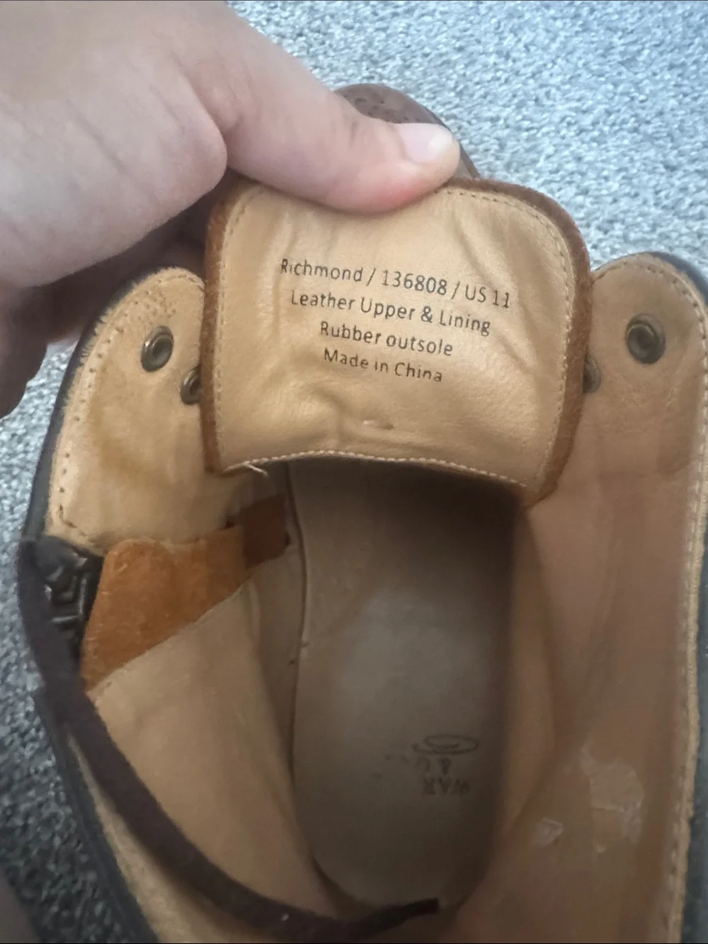 Richmond Tan Brown Wingtip Lace-Up Leather Boots